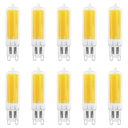 Luxrite G9 LED Light Bulbs 4.5W 50W Equivalent 450LM 5000K Bright White Dimmable Glass Bi-Pin Base, 10PK LR24694-10PK